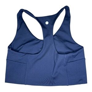 Zella Navy Blue Racerback Sports Bra with Wide Elastic Band